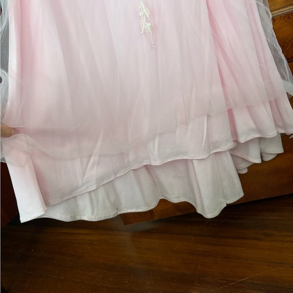 Strappy-Back Long Light Pink Prom Dress by Faviana - Picture 14 of 16